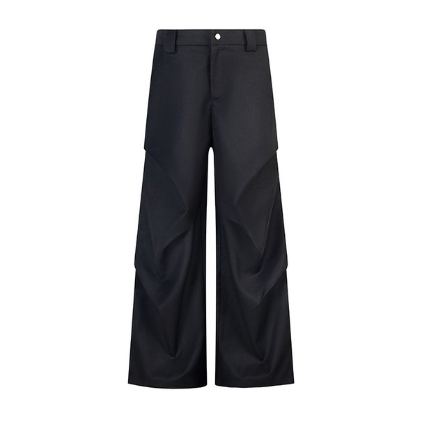 Men's Clothing Drapey Pleated Casual Trousers Men And Women Loose Wide Leg Men And Women Mopping Pants_viptrois.com