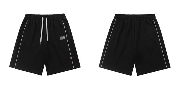 Chicano Style Embroidered Over-Knee Short Sweatpants | West Coast Inspired Drop-Crotch Joggers With Script Lettering_viptrois.com