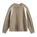 Monochrome Man- Color Block Patchwork Half-Zip Mid-Neck Sweater For Men Couples, Autumn And Winter Style, Grid Texture, Warm Knitted_viptrois.com