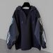 Men's Striped Half-Zip Hooded Sweatshirt Set - Casual Long Sleeve Pullover With Contrast Panels Fashion Trends_viptrois.com