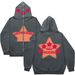 Hoodie Sweatshirt Gothic High Street Full Zipper Oversized Unisex Streetwear Y2 Jacket_viptrois.com