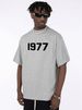 Men's Clothing Short Sleeves Men And Women Small Neckline 1977 Pure Cotton T Shirt Loose White Five Point Sleeves Drop Shoulder Half Sleeves_viptrois.com