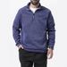 Men’s Slim-Fit Half-Zip Sweatshirt – Velvet-Touch Cotton-Linen Blend (Dark Gray/Tibetan Blue/Coffee/Burgundy/Black, M-XXXL)_viptrois.com