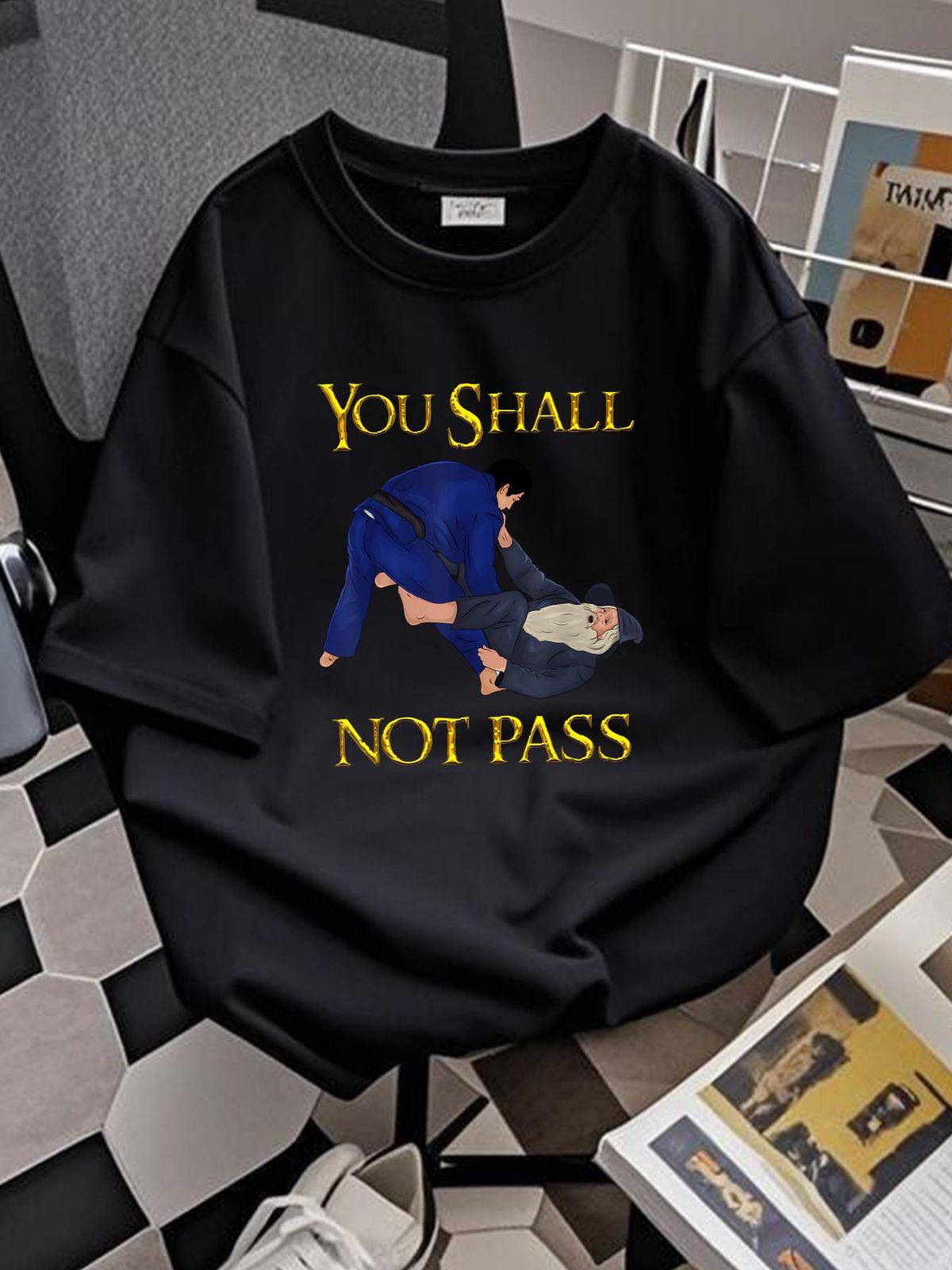 BJJ Tee Guard Passing You Shall Not Pass Brazilian JIu Jitsu T-Shirt Size S-5XL Graphic Slightly Summer Versatile Stylish Designer Clothes Casual_viptrois.com
