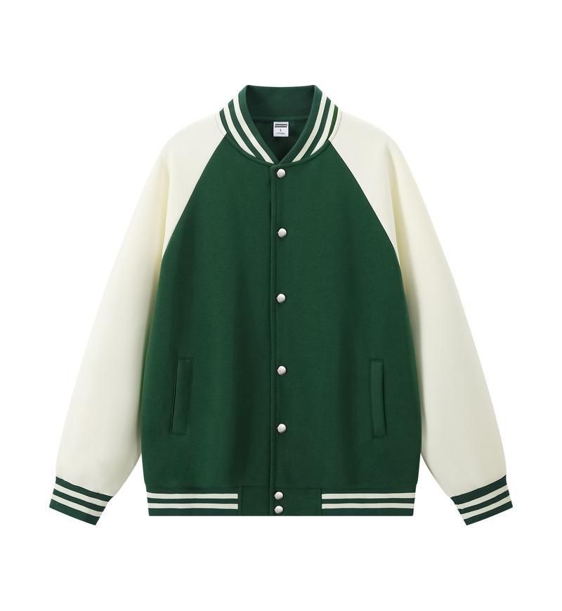 Unisex Color-Block Baseball Jacket - Oversized Streetwear Varsity Coat With Contrast Stitching (S-5XL, 6 Colorways)_viptrois.com