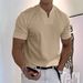 Men's Fitness Sports V Neck T Shirt Men's Elastic Short Sleeved T Men's Slim Fit_viptrois.com