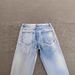 Men's Clothing Fashion Ins Blue Coated Gold Stamped Starry Sky Diamond Miscellaneous Denim Stacked Bell Bottom Pants_viptrois.com