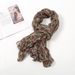 Spring And Autumn Braided Wrinkled Simple Versatile Korean Style Floral Shawl Bali Silk Women's Neck Scarf_viptrois.com