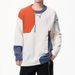 Splicing Contrasting Color Sweater Men's Winter American Casual Personalized Design Sense Knitted Sweater Men's Loose Lazy Wind Sweater_viptrois.com
