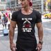 Foreign Trade Fitness Top, Slim-fitting Elastic Bottoming Shirt, Cotton Sweat-absorbing And Breathable Short-sleeved T-shirt, Bodybuilding_viptrois.com