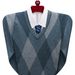 Pure Autumn Winter New V-Neck Men's Pullover Base Dad's Diamond Pattern Jacquard Sweetheart Neck Knitted Sweater_viptrois.com