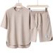 Hot Sale Short Sleeved T Shirt Men's Casual Suit High Quality Men's Summer High End Matching Round Neck Breathable Cool Suit_viptrois.com
