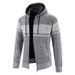 1 Cross-Bordr Autumn Wintr Hoodd Cardigan Flc Lind Thicknd Outrwar Mn's Knittd Swatr Jackt_viptrois.com
