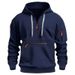 Pure European Size Cross-Border Clothing Men's New Autumn Winter Trendy Zipper Hood Sweatshirt Fleece_viptrois.com