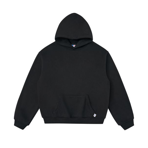 Men's Casual Fleece Hooded Sweatshirt – Slim Fit Boxy Cropped Pullover For Streetwear & Commuting_viptrois.com