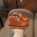 Girls' boots children's Martin boots 2024 autumn and winter new medium and big children girls' short lace side zipper fashion boots fashion_viptrois.com