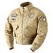 Military Style Bomber Jacket – Air Force Inspired Lightweight Coat (Men’s, Cotton, Zipper Front, Slim Fit, M-6XL, Khaki/Green/Black)_viptrois.com