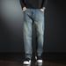 May Kaji European And American Style Jeans Men's Retro Nostalgic Loose Straight Jeans Men's Cross-border_viptrois.com