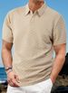 Men's Breathable Jacquard Short Sleeve Shirt - Loose Fit & Moisture-Wicking For Summer Casual Wear_viptrois.com