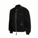 American High Street Vibe Functional Double Zipper MA-1 Flight Thickened Coat Men Winter Warm Short Wide Cotton Jacket_viptrois.com