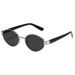 Women's High-End Metal Sunglasses - Fashion Oval Small Frame (Trendy Photo-Friendly Glasses)_viptrois.com