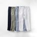 Men's Clothing Linen Pants Mid Waist Casual Pants Loose Large Size Breathable Trousers_viptrois.com