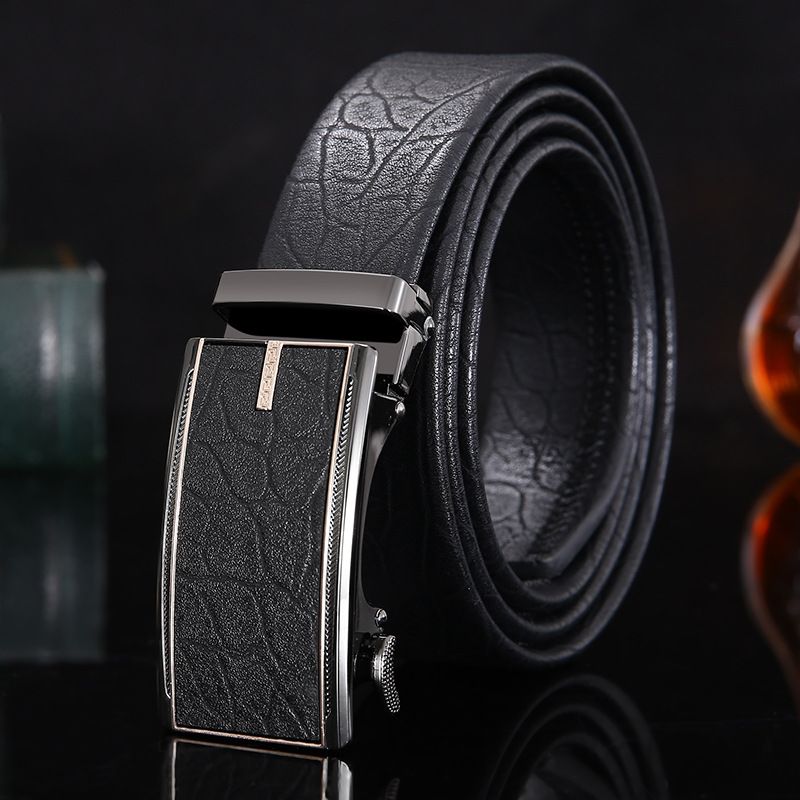 Men's Belts, Genuine Leather Men's Belts, Automatic Buckle Belts, All Match Business Belts, Genuine Leather Belt_viptrois.com