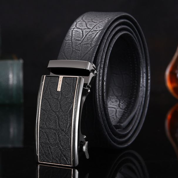 Men's Belts, Genuine Leather Men's Belts, Automatic Buckle Belts, All Match Business Belts, Genuine Leather Belt_viptrois.com