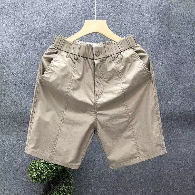 Men's Clothing Summer Stylish White Shorts For Men Trendy Thin Ice Silk Pants Men's Slim Straight Outer Wear Five Point Small Trousers_viptrois.com