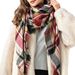 Unisex Autumn and winter 48 plaid square scarf shawls_viptrois.com