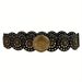 Women's Belts hot girl belt European and American street retro personality eye-catching summer new round hollow metal wide belt_viptrois.com