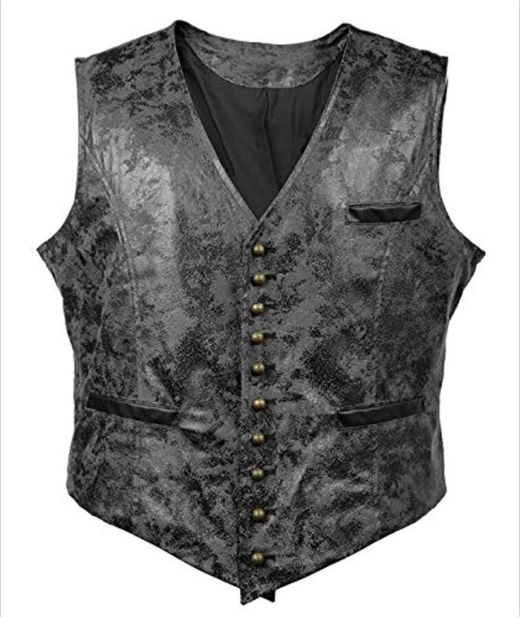 Men's Fashion Suede Single-breasted Vest Trend Leather Vest_viptrois.com