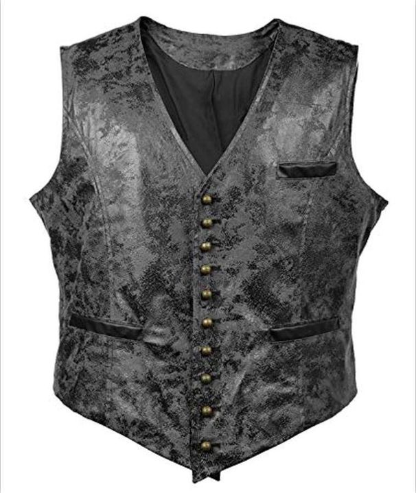 Men's Fashion Suede Single-breasted Vest Trend Leather Vest_viptrois.com