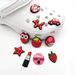 Red Series Cute Cartoon Shoes Flower Decoration Buckle Soft Glue DIY Fun Garden Shoe Accessories_viptrois.com