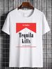 tequila Kills Shirt , Las Sunday Tequila Kills T-Shirt Stretched Streetwear Soft Versatile Slightly Breathable Designer Clothes Graphic Casual_viptrois.com