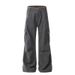 2026 American Retro Gray Multi-pocket Pleated Old Overalls Men's And Women's New Street Loose And Versatile Straight Pants_viptrois.com