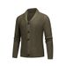 Men's Button-Up Cardigan Sweater (Winter-Ready, 100% Acrylic, Machine Washable, Ribbed Hem, Slim Fit, British-Inspired Striped Knit, M-XXXL)_viptrois.com