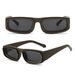 Men's Sunglasses Fashion Small Square Frame Sunglasses Metal Plastic PC Mixed Rectangular Personality Wide Leg Sun Protection Sunglasses For Women_viptrois.com