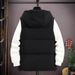 Loom Autumn Winter Down Cotton For Men Teenagers, Cold-Proof And Warm, Hooded Versatile Workwear Vest Jacket_viptrois.com
