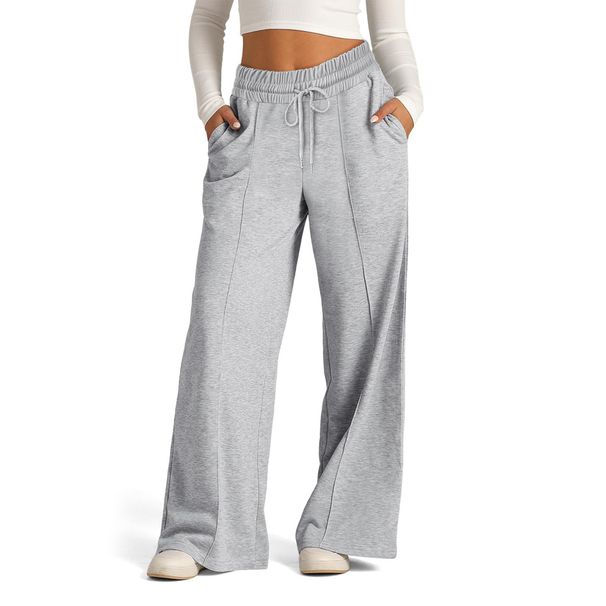 Men's Clothing Tie String Solid Color Waist Fashionable Wide Leg Warp Casual Trousers_viptrois.com