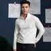 Pure Spring And Autumn New Men's Sweater Long Sleeve Casual Stand Collar Half Zip Slim Fit Pullover Knitwear Fashion Slimming_viptrois.com