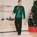Family Christmas set Holiday Christmas tree long sleeve homestays pajamas_viptrois.com