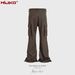 Man's clothing Pleated crease pants Men's and women's high street style micro-rado pocket casual cargo pants_viptrois.com