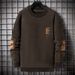Pulse 2023 New Arrival Fleece Thickened Cotton Men's Autumn Winter Fashion Round Neck Sweater_viptrois.com