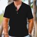 Essential Men's Short Sleeve Polo Shirt - Breathable Moisture Wicking Quick-Dry Solid Color Casual Top For Summer_viptrois.com