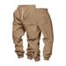 Men’s Heavyweight Fleece-Lined Cargo Joggers – Winter Workwear Pants With Multi-Pockets & Drawstring Waist (Anti-Wrinkle, Black/Navy/Gray)_viptrois.com