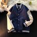American Retro Baseball Jacket Vintage Black White Patchwork Oversize Coat Spri And Autumn National Trend Men's_viptrois.com