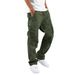 Men's Cargo Pants – Workwear Casual Trousers With Drawstring Waist & Multi-Pockets Lightweight Polyester, Loose Fit Straight-Leg (5 Colors, S-5xl)_viptrois.com