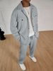 Men's Casual Sportswear Set – Slim-Fit Zip-Up Jacket & Straight-Leg Pants (Black/Navy/Wine/Beige/Sky Blue, S-XXXL)_viptrois.com