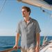 Men's Clothing Linen Short Sleeved Shirt Casual Breathable Button Shirt Holiday Beach Summer Top With Pockets_viptrois.com